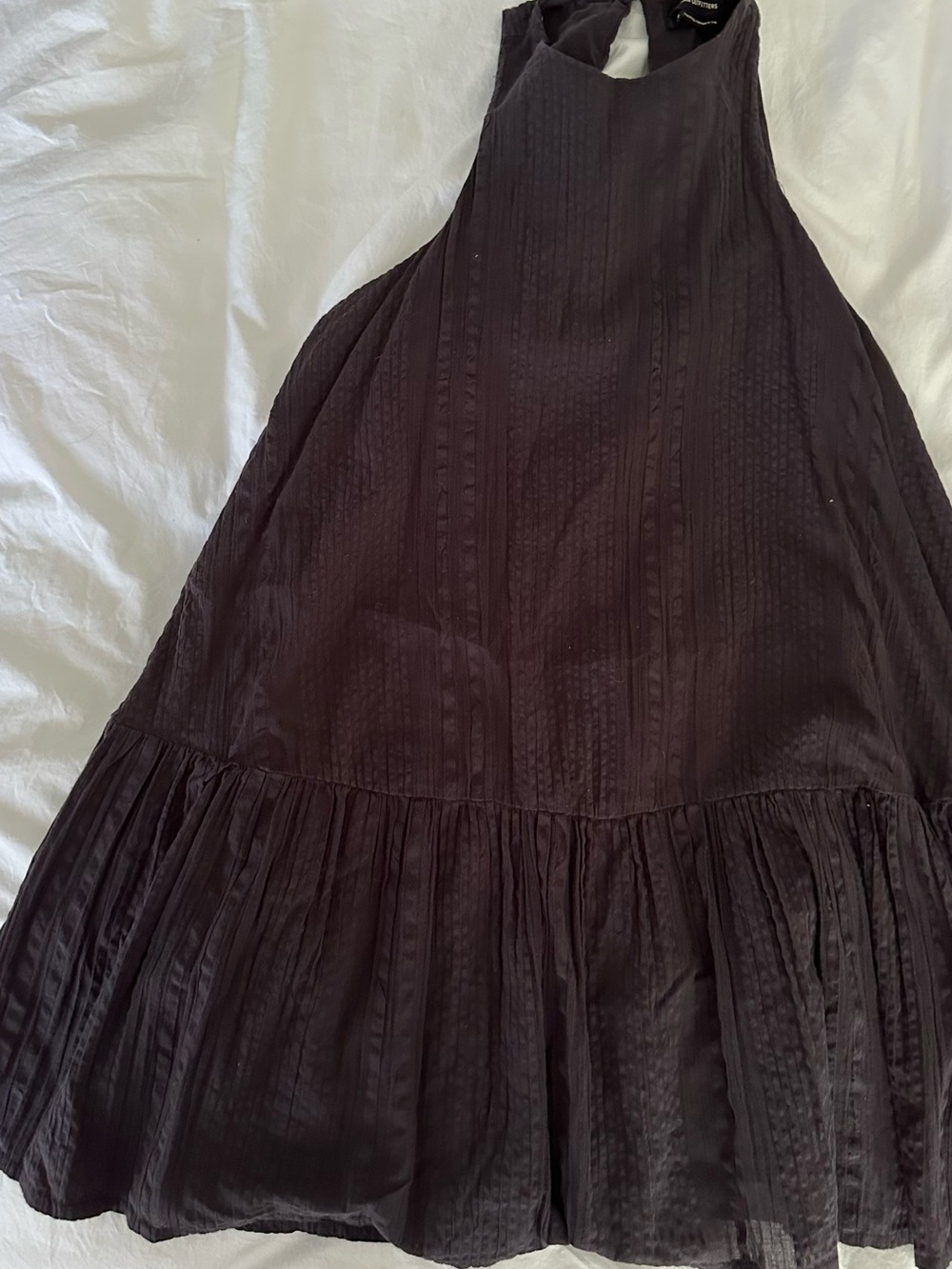 Urban Outfitters Textured Mini Dress with Ruffle Hem